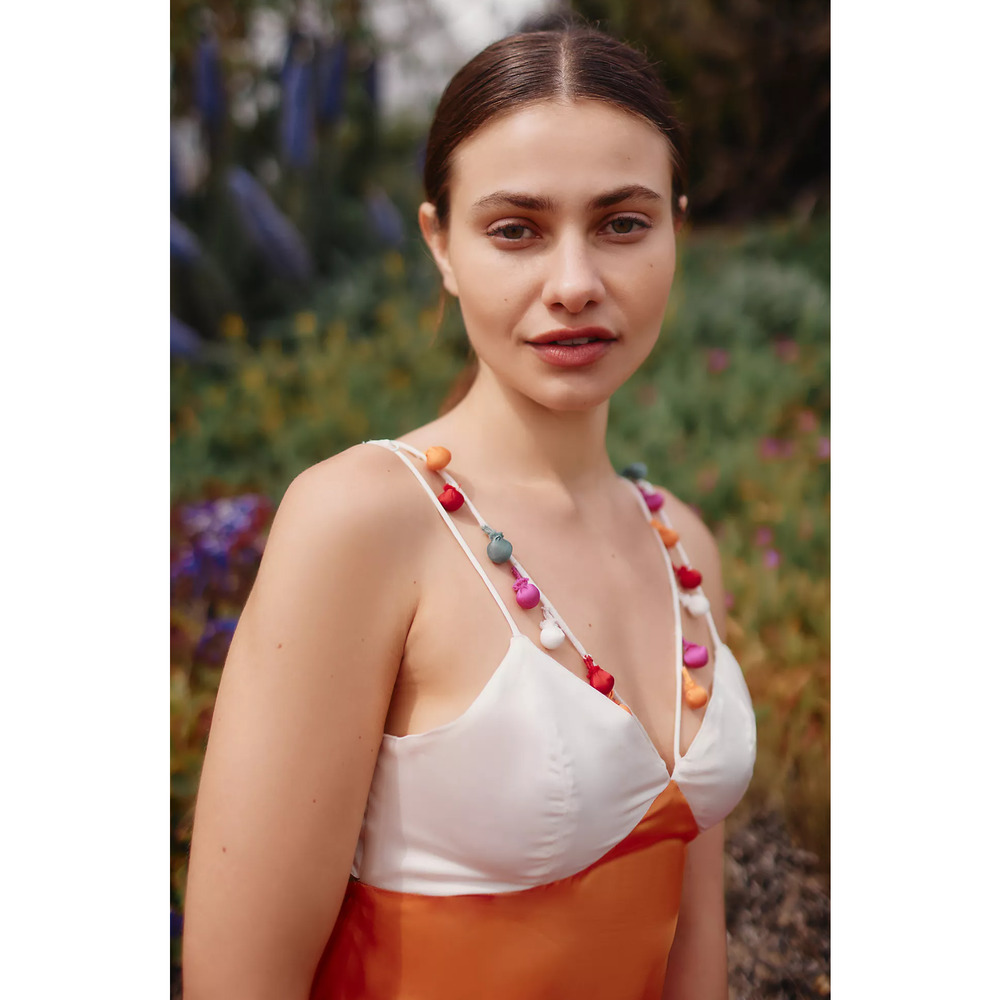 Anthropologie Rainbow V-Neck Maxi Dress - New Small - Picture 4 of 5